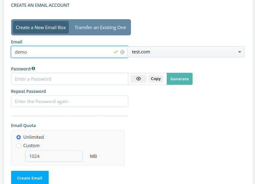 Create an email account using Softxaa HostPanel