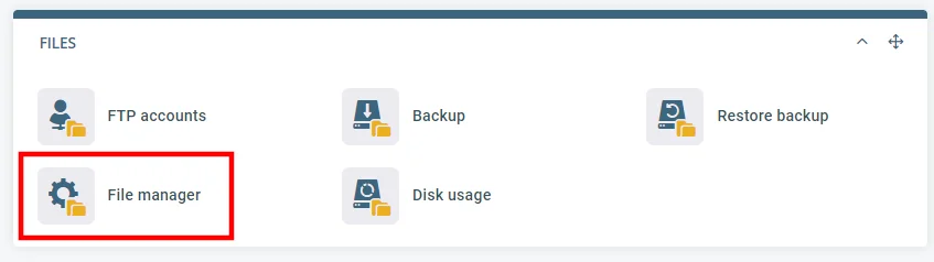 How to upload a file via HostPanel file manager