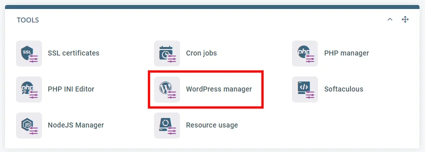 Open the Softxaa WordPress Manager